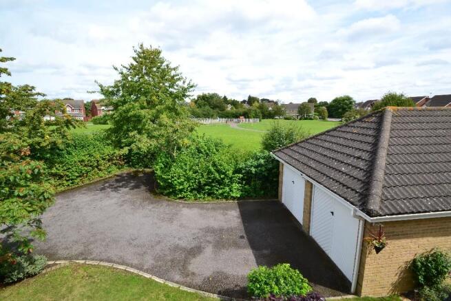 view & double garage