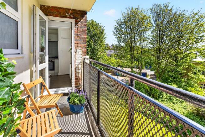 Balcony  For Sale 2 Bedroom Flat  Essex  Court  Crystal Palace SE19 Nested Estate Agents photography by 07913296114