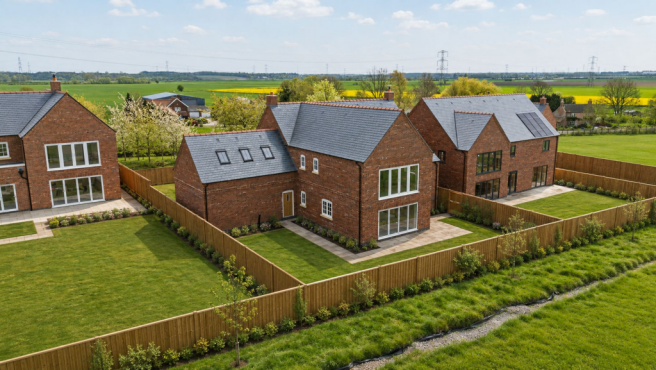 Secure rear garden with optional additional 1-acre paddock