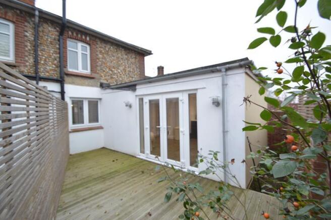 Rear of property