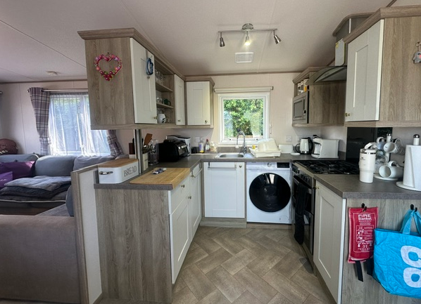 Modern kitchen inside ABI St David static caravan