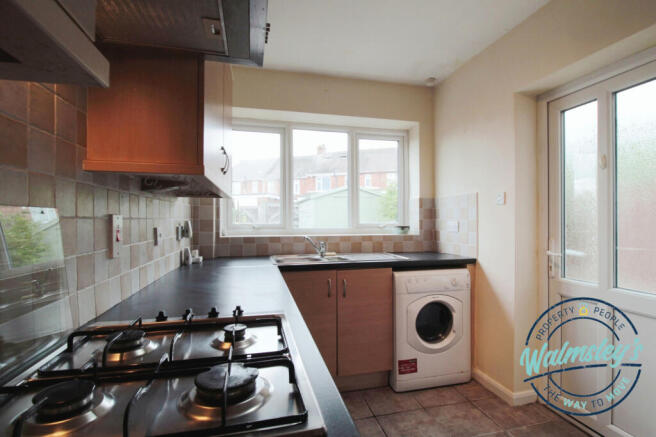 Kitchen with patio doorway