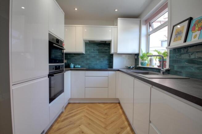Kitchen area of the open plan kitchen-diner