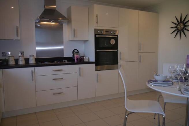 show home kitchen shown as example