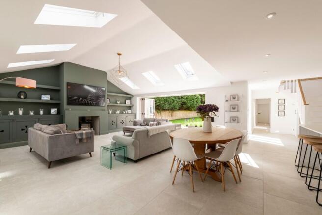 Kitchen, Dining & Living Room