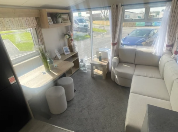 Bright open plan lounge inside the Willerby Rio ho