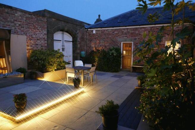 Garden at night