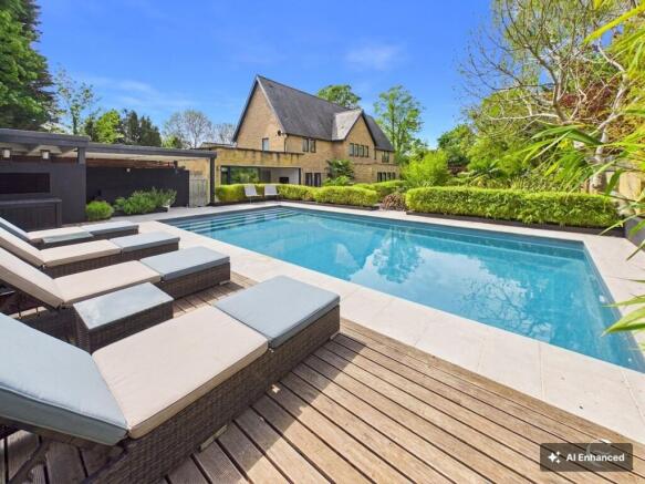 Pool area in the garden