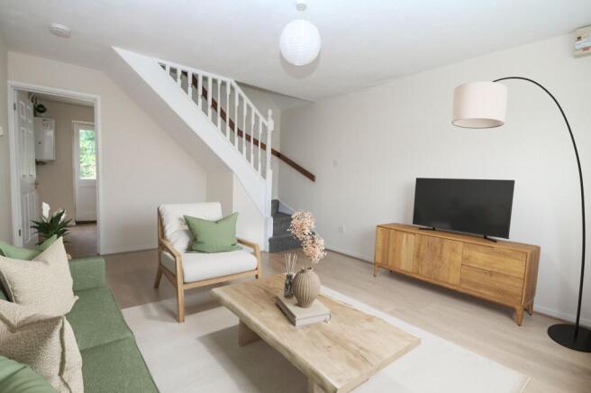 digitally furnished lounge