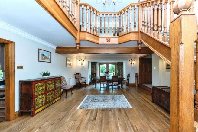 Reception hall showing galleried landing