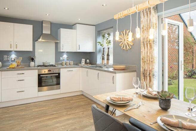 Kitchen / dining area with french doors to the garden of the Archford semi-detached 3 bedroom home
