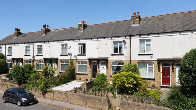 Rosewick-toned stone house exterior