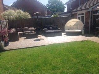 Lawn and sitting area