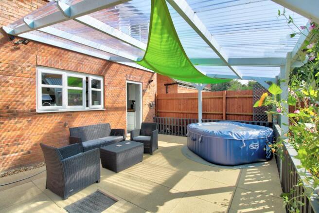 Pergola and patio area