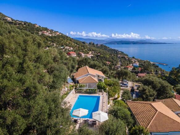 Aerial of house to view