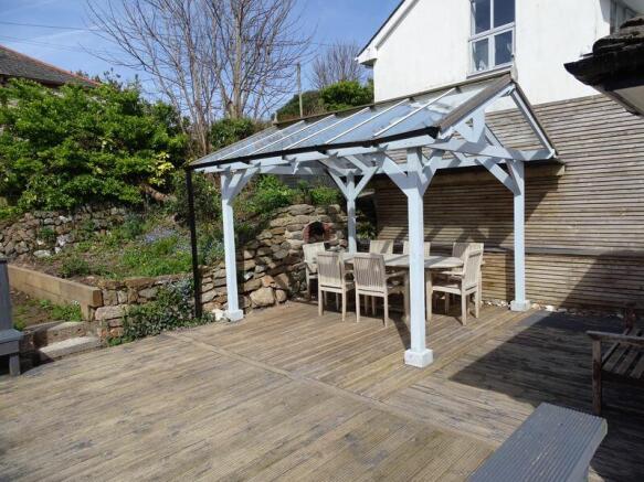 deck and dining space