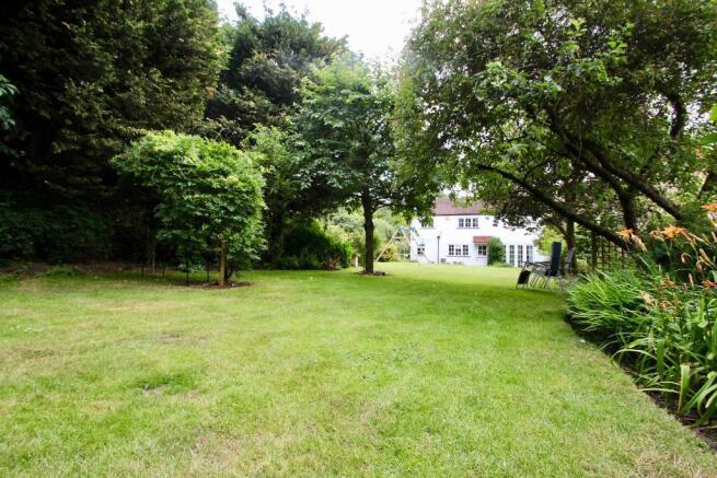 A view of the rear of the house