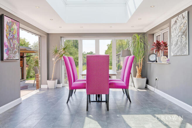 Dining Area with Bi Fold Doors to Two Aspects Lead