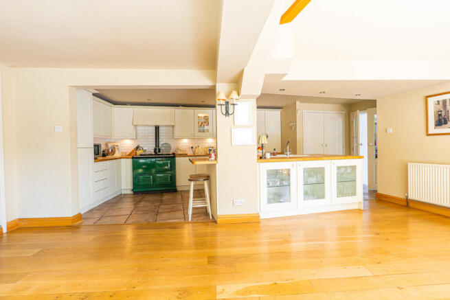 Open plan kitchen diner