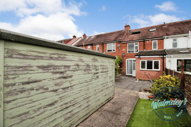 Rear gardens, note skylights in roof