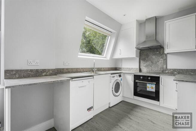 Open plan lounge and kitchen