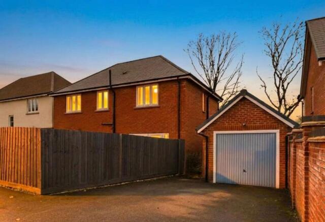 Detached Garage at Dusk (Digitally enhanced)