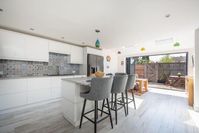 Kitchen, Family & Dining Room
