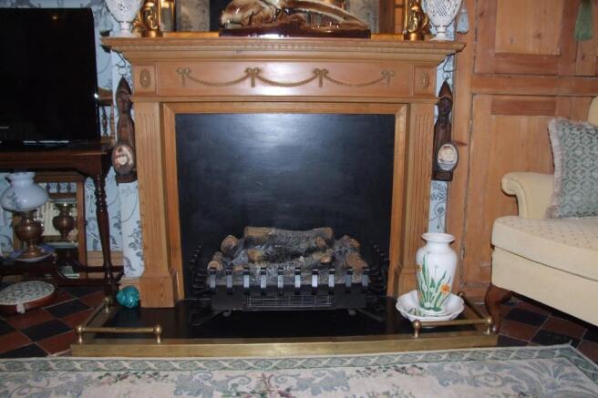Dining fireplace