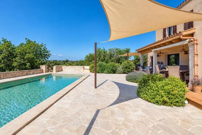 Main terrace leading to the pool area
