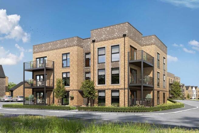 A CGI of the apartments at Little Furze Place, plots 1-6