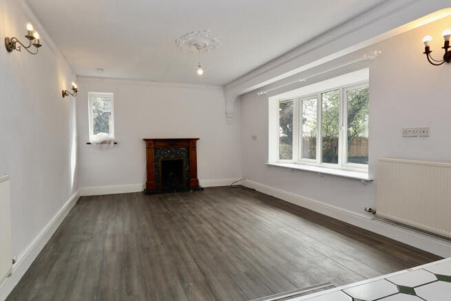 Sitting room with feature fireplace