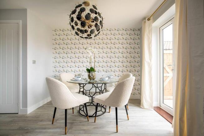 A light and airy dining area leading out to the garden