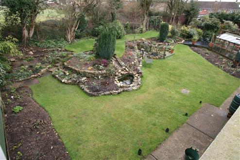 Aerial View of Rear Garden