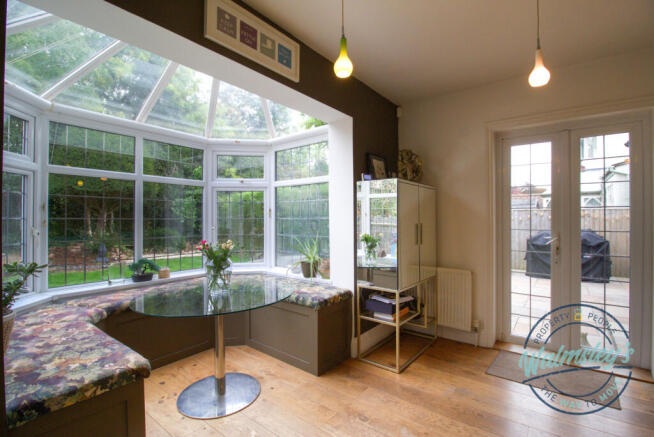 French doors to patio & garen views