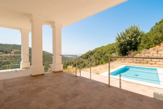 Terrace and pool