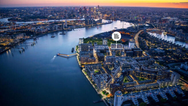 Aerial view of Royal Wharf, E16