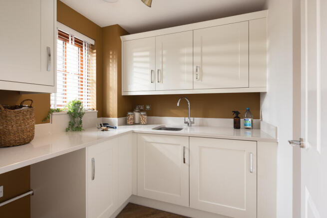 Internal shot of the utility room in the conwy show home