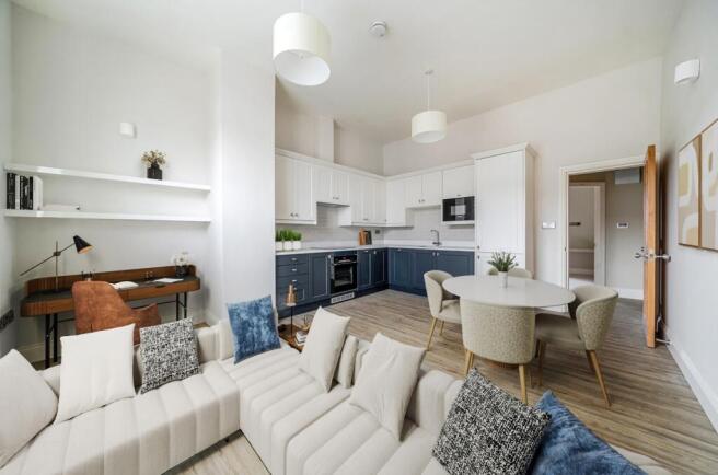 EweMove Harrogate Apt One Living Kitchen