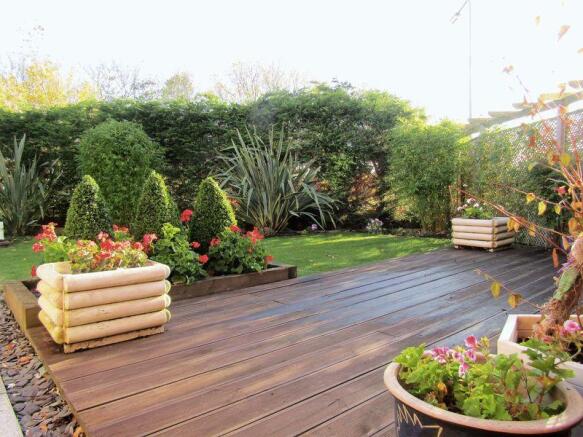 Decked patio