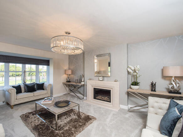 Light and spacious lounge with feature bay window