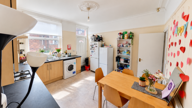 Bright Cozy Kitchen with Valentine Decor