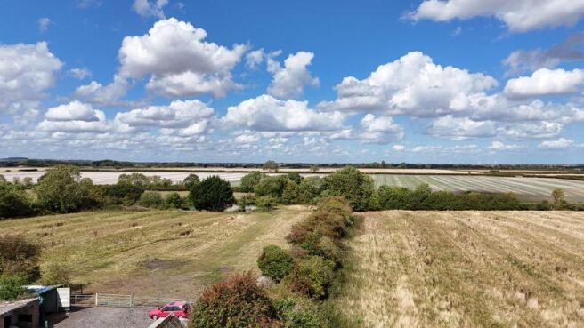Aerial views over paddocks