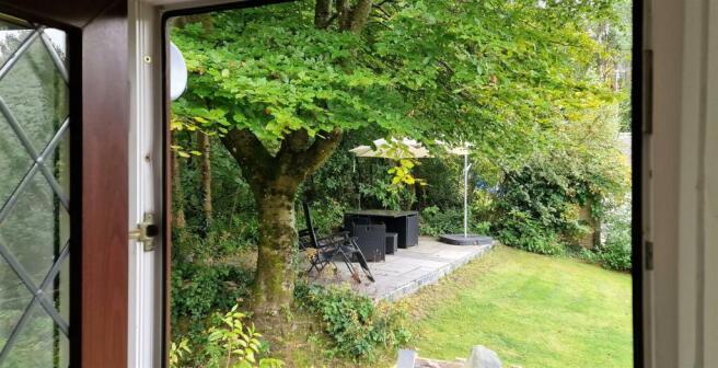 View from rear bedroom door