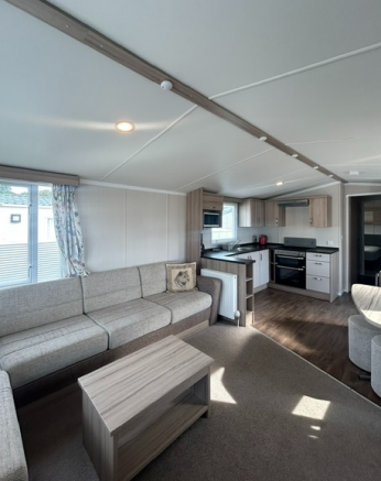 Bright, Modern Open Plan Lounge And Kitchen In The