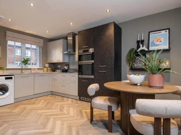 Interior designed kitchen and dining area