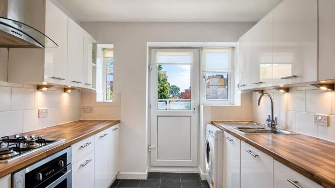 Kitchen and back doo