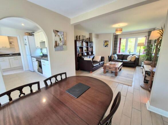 Lounge, dining, kitchen