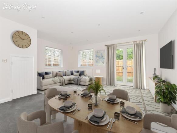 Lounge Diner Virtually Staged