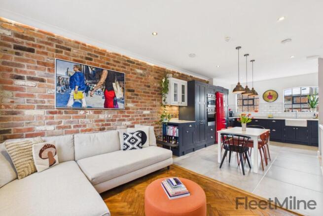 Open plan living/dining room with kitchen