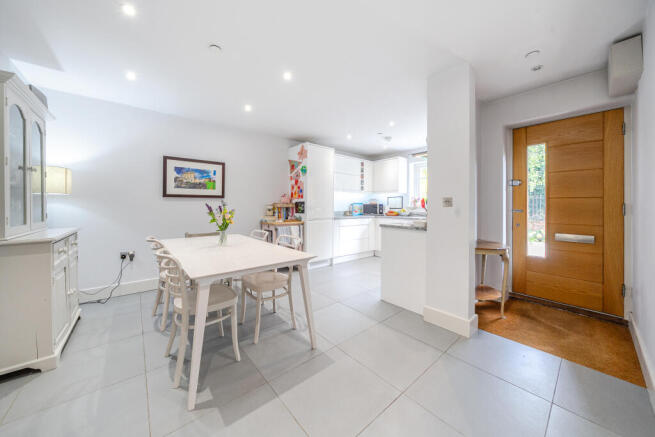Open Plan Dining Room into Kitchen